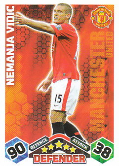 Nemanja Vidic Manchester United 2009/10 Topps Match Attax #222